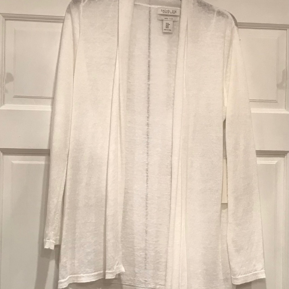 White Cardigan Rachael Zoe Size Medium